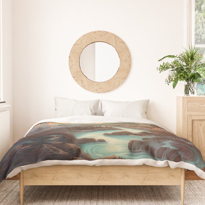 Summer Moonrise In The Sierra Mountains Duvet Cover Gallery Image 3