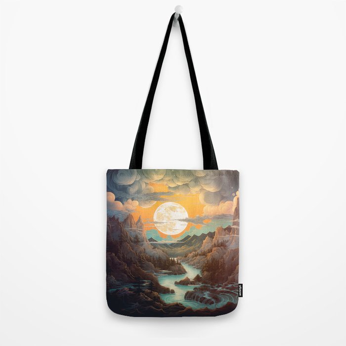 Summer Moonrise In The Sierra Mountains Tote Bag Gallery Image 2
