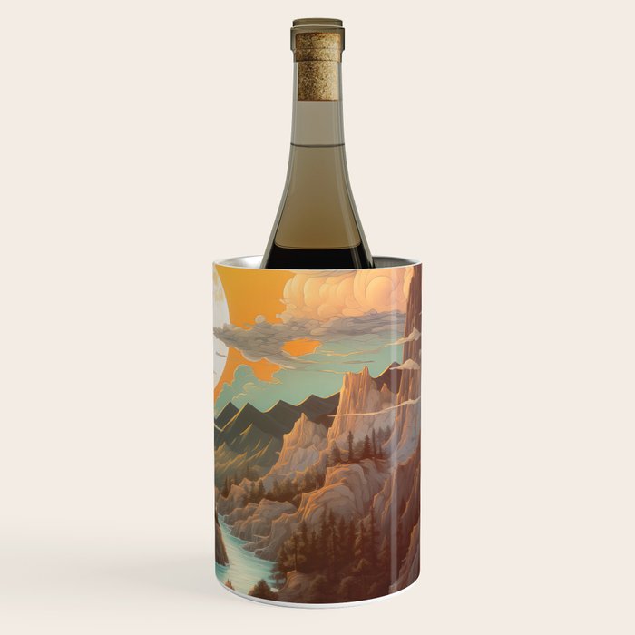 Summer Moonrise In The Sierra Mountains Wine Chiller Gallery Image 3