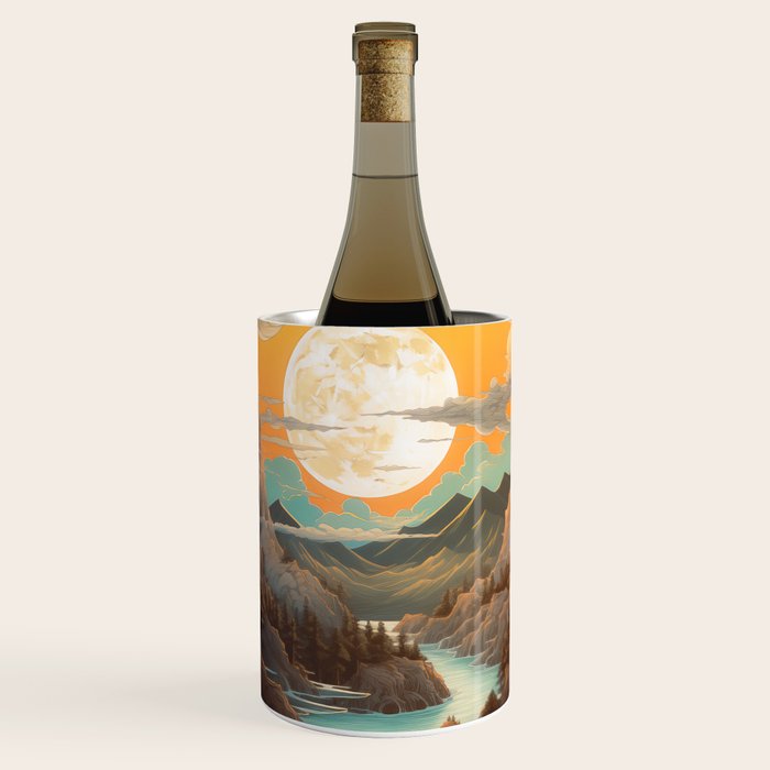 Summer Moonrise In The Sierra Mountains Wine Chiller Gallery Image 1