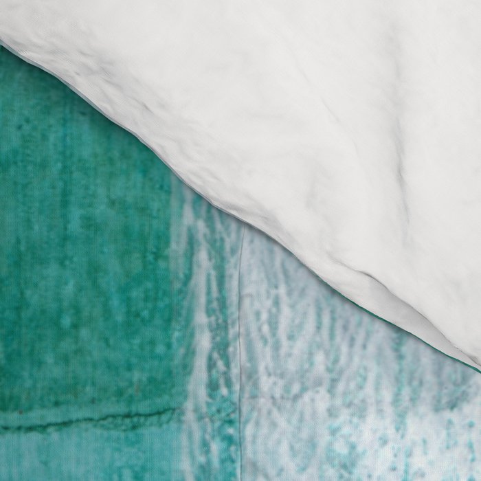 Aqua Blue Geometric Abstract Textured Painting Comforter Gallery Image 4