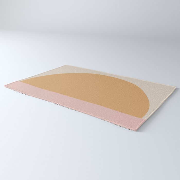 Minimal Retro Sunset - Earthy Neutral Rug Gallery Image 3