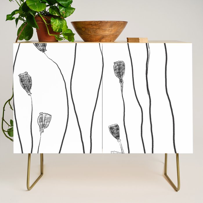 A group of poppy heads Credenza Gallery Image 1
