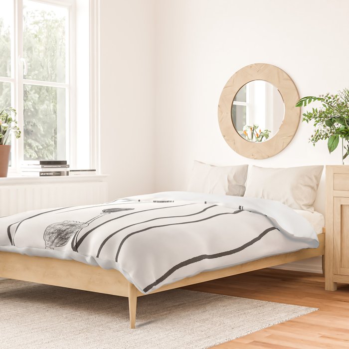 A group of poppy heads Duvet Cover Gallery Image 2