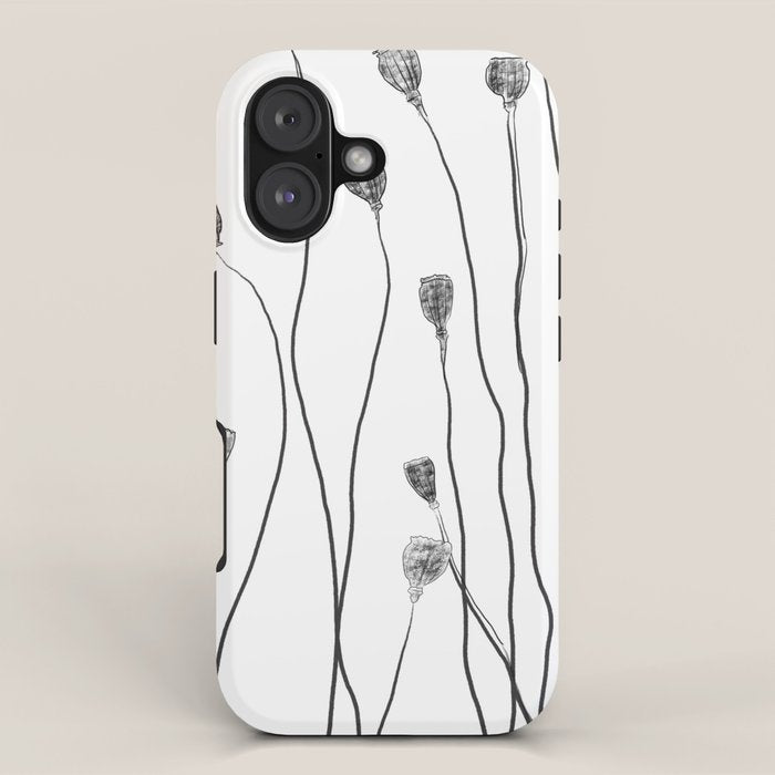 A group of poppy heads iPhone Case Gallery Image 1
