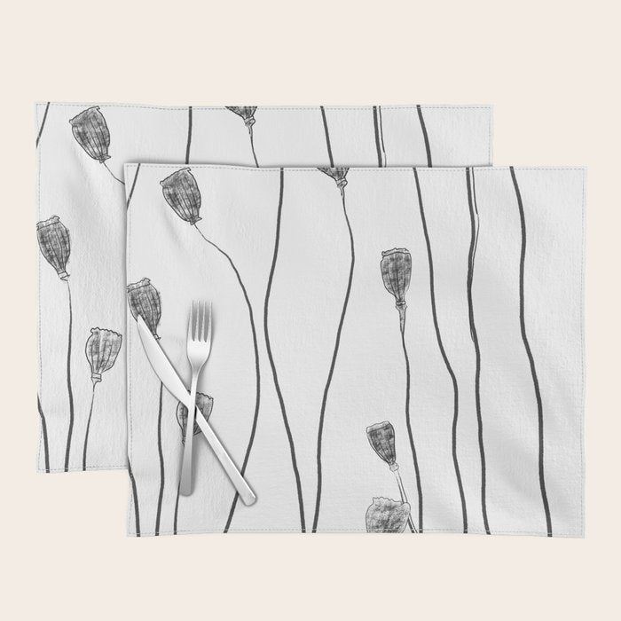 A group of poppy heads Placemat Gallery Image 1