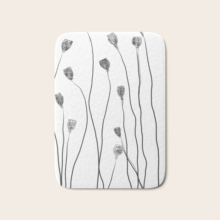 A group of poppy heads Bath Mat Gallery Image 1