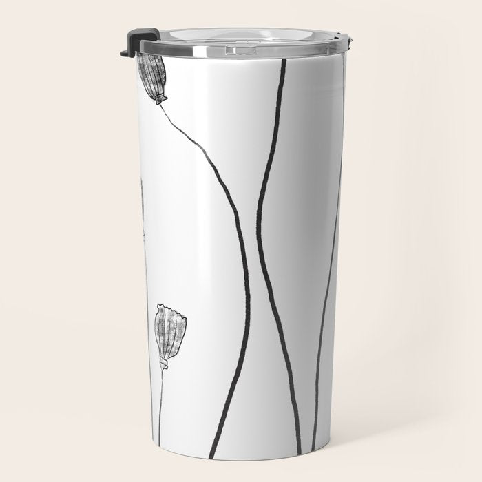 A group of poppy heads Travel Mug Gallery Image 3