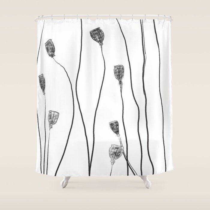 A group of poppy heads Shower Curtain Gallery Image 1