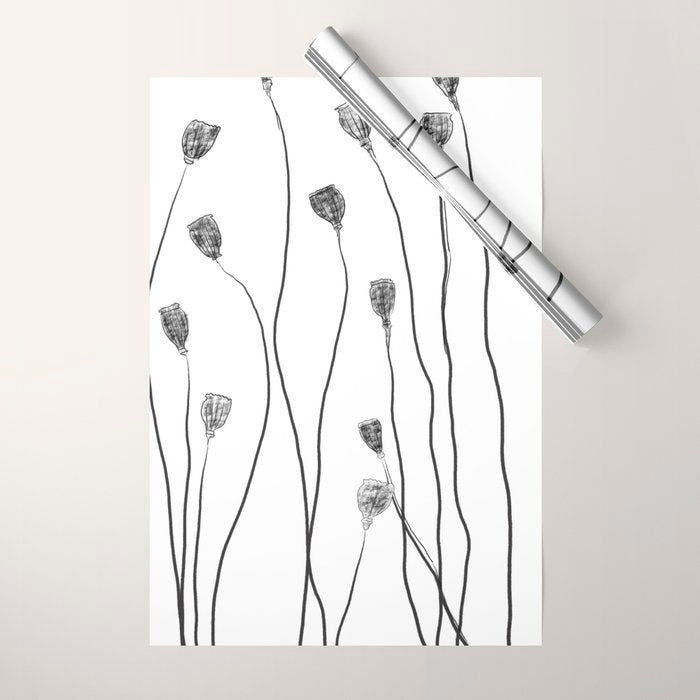 A group of poppy heads Wrapping Paper Gallery Image 1
