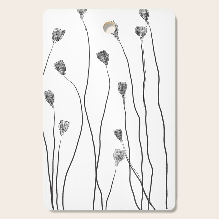 A group of poppy heads Cutting Board Gallery Image 1