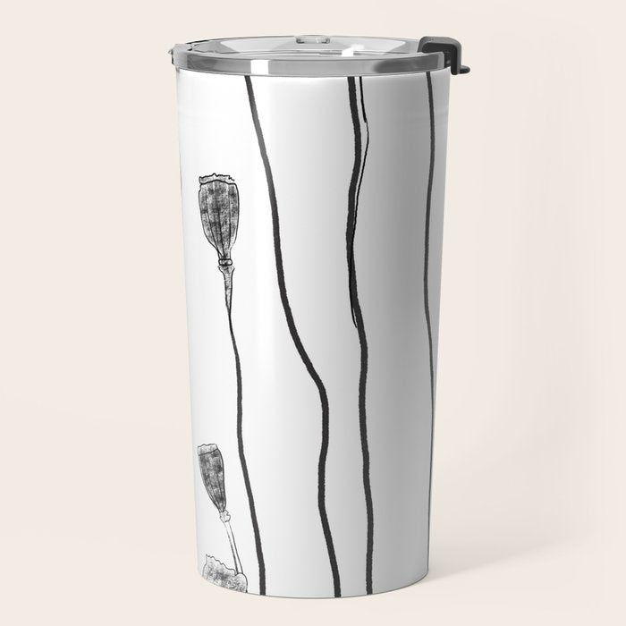 A group of poppy heads Travel Mug Gallery Image 2