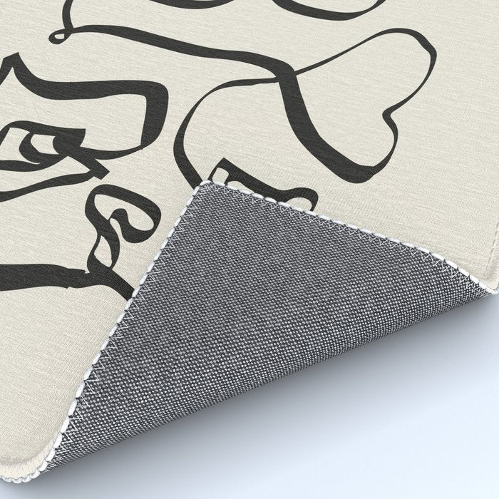 Abstract line frenchie Rug Gallery Image 4