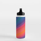 Sacred Geometric Stripes: Retro 80s Edition Water Bottle Gallery Image 3