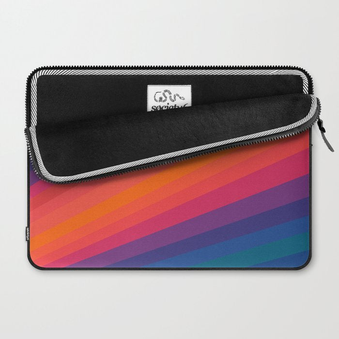 Sacred Geometric Stripes: Retro 80s Edition Laptop Sleeve Gallery Image 2