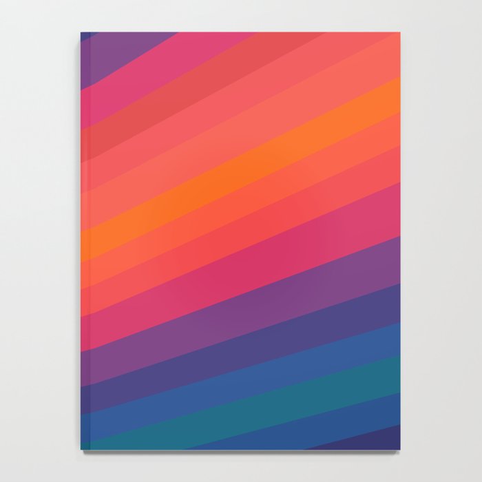 Sacred Geometric Stripes: Retro 80s Edition Notebook Gallery Image 4