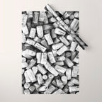 Something Nostalgic II Twist-off Wine Corks in Black And White #decor #society6 #buyart Wrapping Paper Gallery Image 1