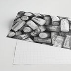 Something Nostalgic II Twist-off Wine Corks in Black And White #decor #society6 #buyart Wrapping Paper Gallery Image 2