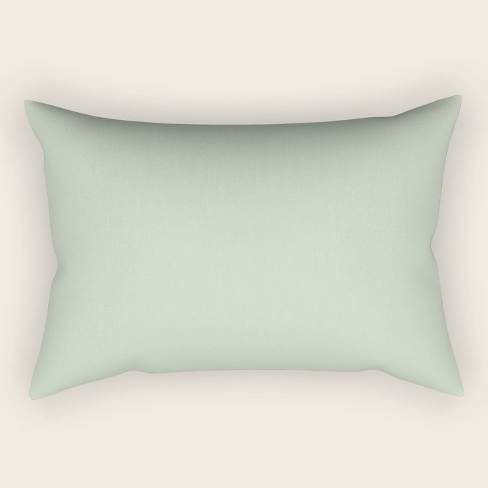 Light Pastel Kitchen Sage Solid Rectangular Pillow Gallery Image 1