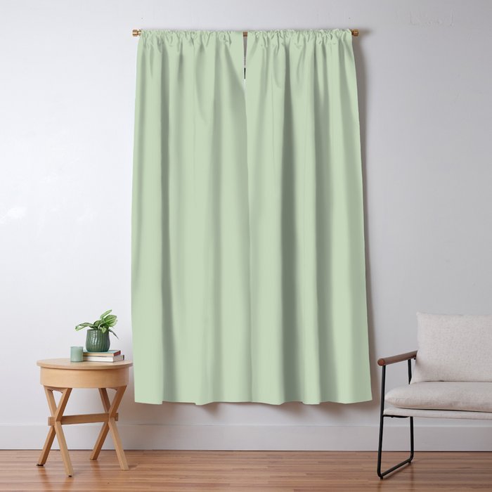 Light Pastel Kitchen Sage Solid Window Curtain Gallery Image 1