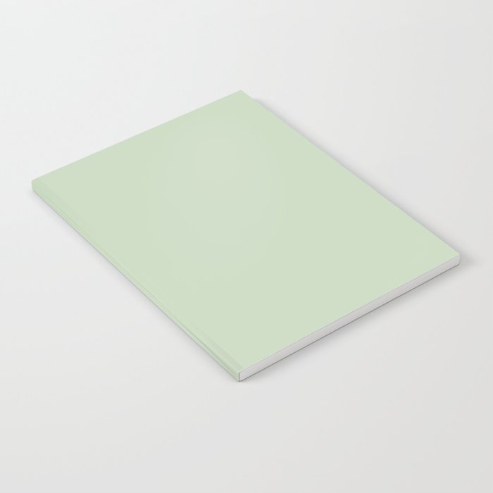 Light Pastel Kitchen Sage Solid Notebook Gallery Image 1