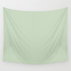 Light Pastel Kitchen Sage Solid Wall Tapestry Gallery Image 4
