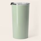 Light Pastel Kitchen Sage Solid Travel Mug Gallery Image 3