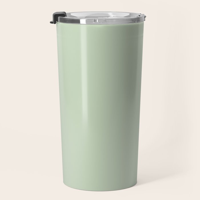 Light Pastel Kitchen Sage Solid Travel Mug Gallery Image 3