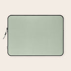 Light Pastel Kitchen Sage Solid Laptop Sleeve Gallery Image 1