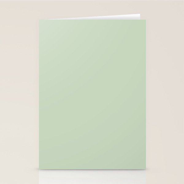Light Pastel Kitchen Sage Solid Stationery Card Gallery Image 1