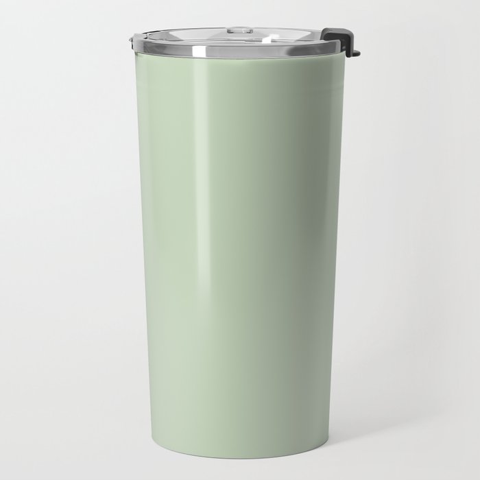 Light Pastel Kitchen Sage Solid Travel Mug Gallery Image 2