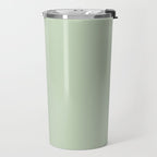 Light Pastel Kitchen Sage Solid Travel Mug Gallery Image 2