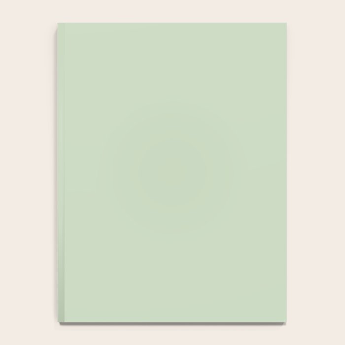 Light Pastel Kitchen Sage Solid Notebook Gallery Image 4