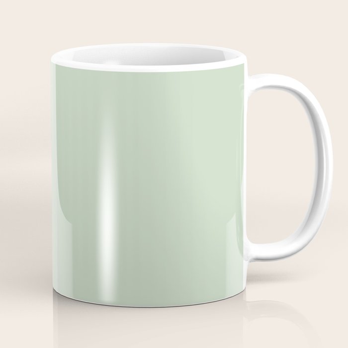 Light Pastel Kitchen Sage Solid Coffee Mug Gallery Image 1