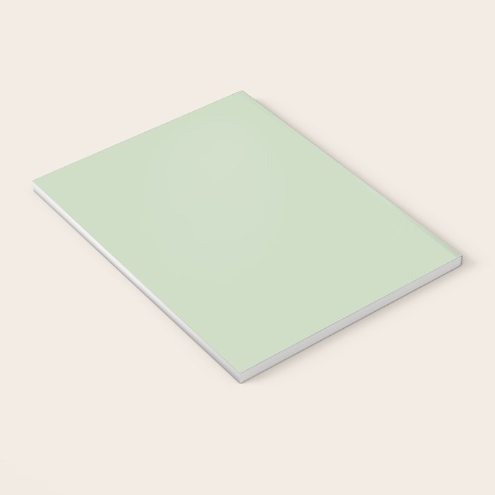 Light Pastel Kitchen Sage Solid Notebook Gallery Image 3