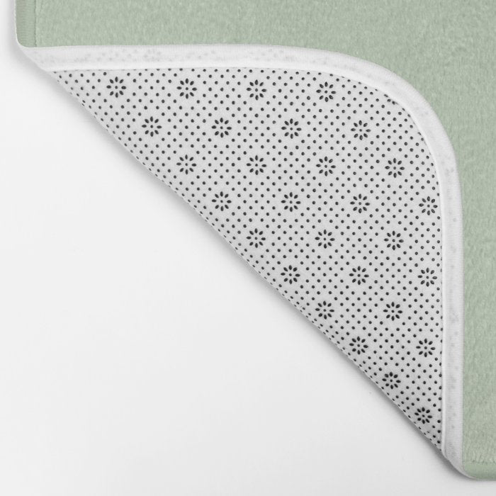 Light Pastel Kitchen Sage Solid Bath Mat Gallery Image 2