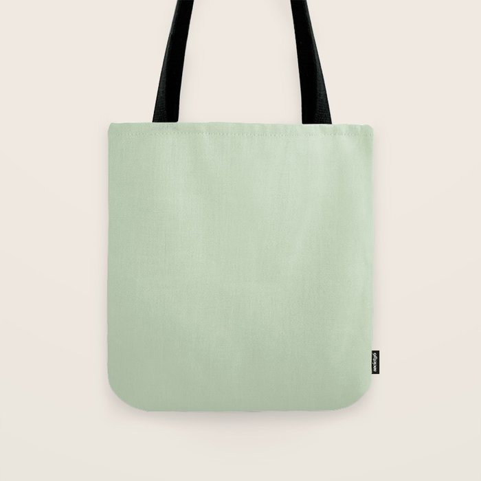 Light Pastel Kitchen Sage Solid Tote Bag Gallery Image 1