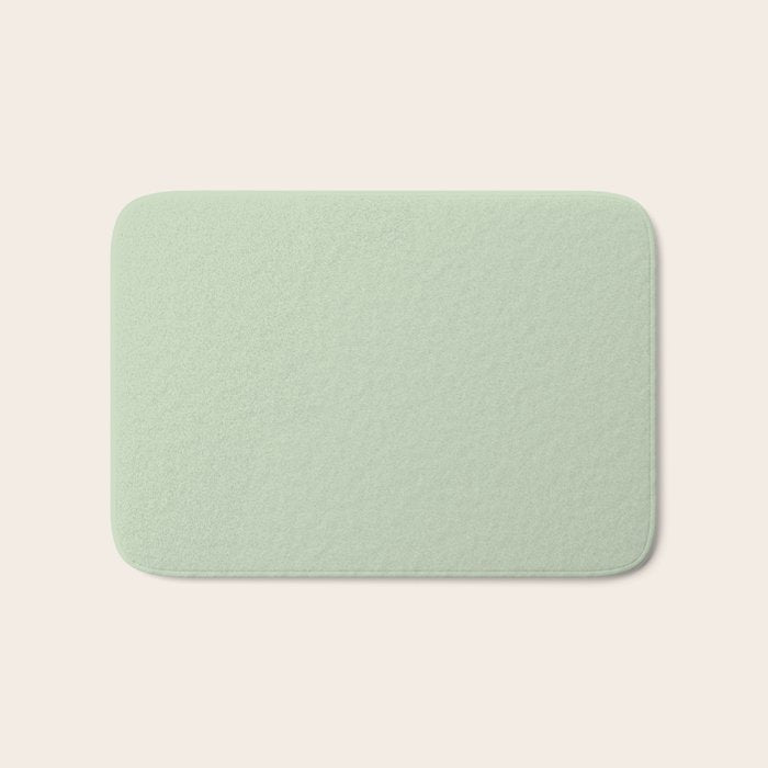 Light Pastel Kitchen Sage Solid Bath Mat Gallery Image 1