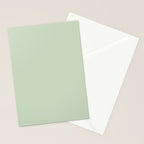 Light Pastel Kitchen Sage Solid Stationery Card Gallery Image 2