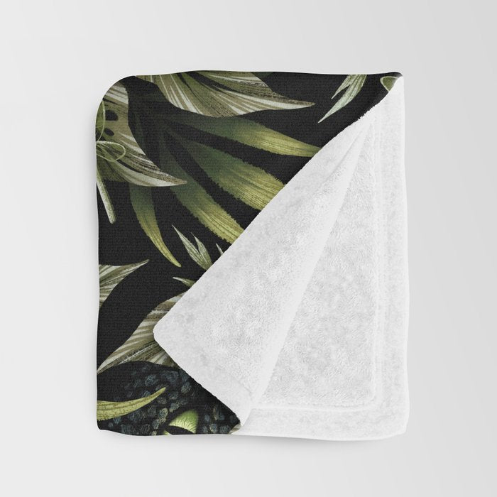 Jurassic Jungle - Camo Green Throw Blanket Gallery Image 3