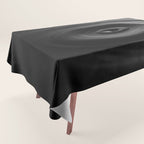 Zen water droplet in pool of water black and white inspirational photograph art print Tablecloth Gallery Image 1