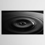 Zen water droplet in pool of water black and white inspirational photograph art print Tablecloth Gallery Image 2