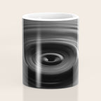 Zen water droplet in pool of water black and white inspirational photograph art print Coffee Mug Gallery Image 4