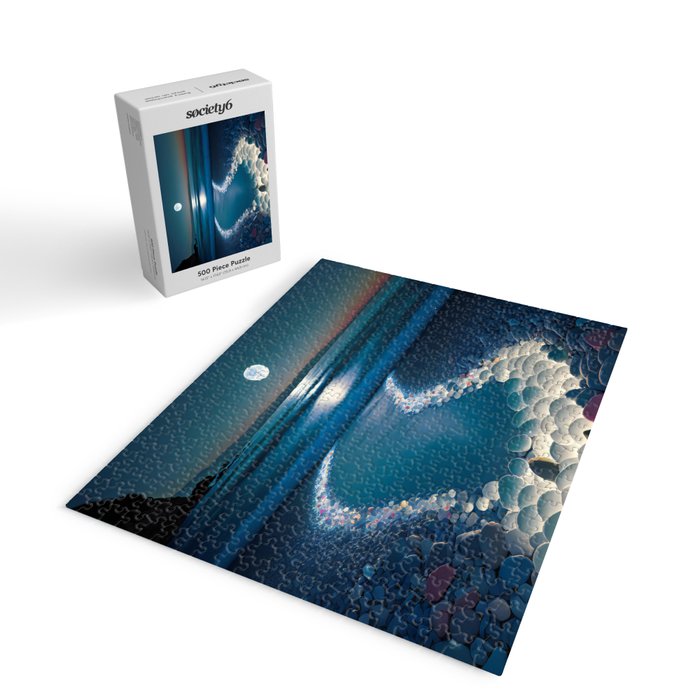 Ocean Moonlight Beach Prints Jigsaw Puzzle Gallery Image 2