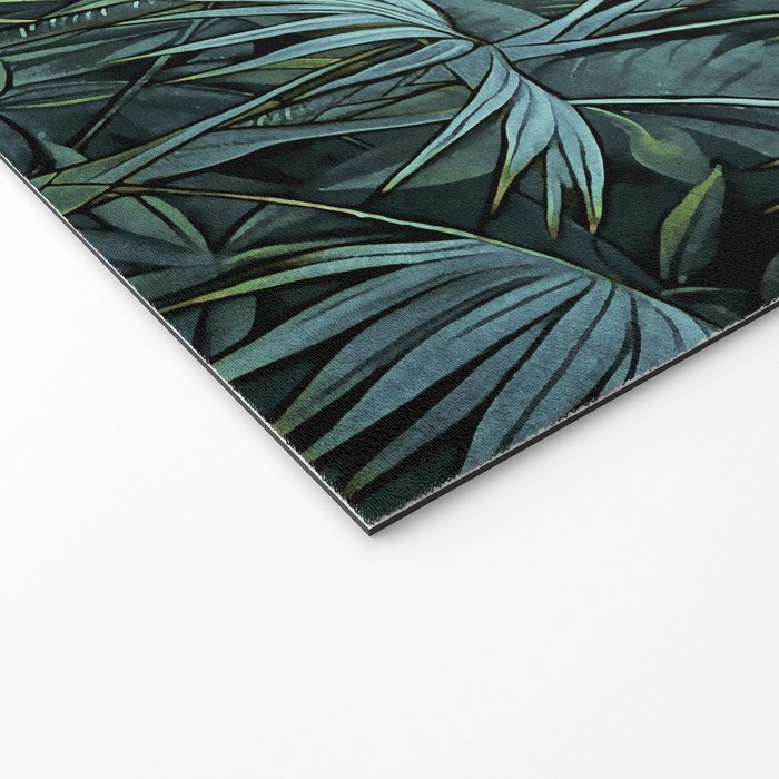 Mystic Jungle Tropical Hideaway Teal Green Welcome Mat Gallery Image 2