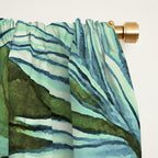 Mystic Jungle Tropical Hideaway Teal Green Window Curtain Gallery Image 2
