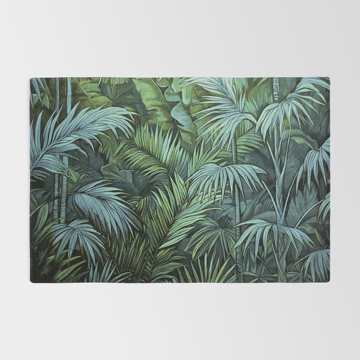Mystic Jungle Tropical Hideaway Teal Green Rug Gallery Image 2