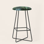 Mystic Jungle Tropical Hideaway Teal Green Stool Gallery Image 1