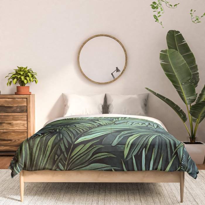 Mystic Jungle Tropical Hideaway Teal Green Comforter Gallery Image 3