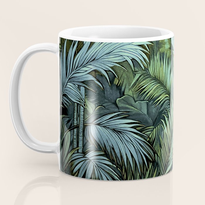 Mystic Jungle Tropical Hideaway Teal Green Coffee Mug Gallery Image 3
